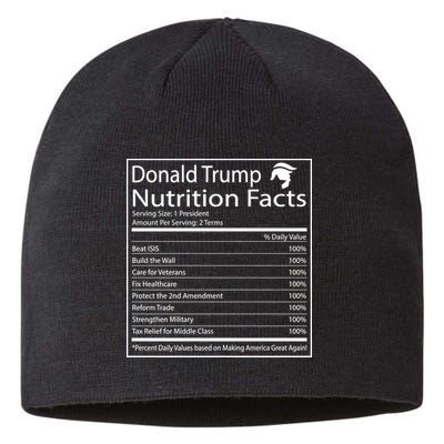 Trump Nutrition Facts Make America Great Sustainable Beanie