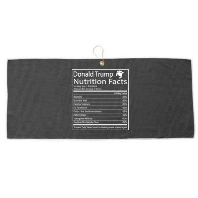 Trump Nutrition Facts Make America Great Large Microfiber Waffle Golf Towel