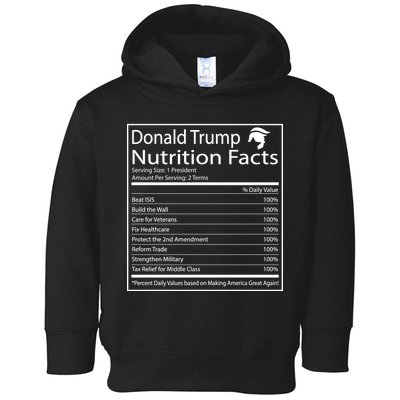 Trump Nutrition Facts Make America Great Toddler Hoodie