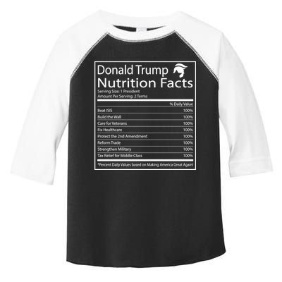 Trump Nutrition Facts Make America Great Toddler Fine Jersey T-Shirt