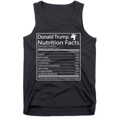 Trump Nutrition Facts Make America Great Tank Top