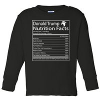 Trump Nutrition Facts Make America Great Toddler Long Sleeve Shirt