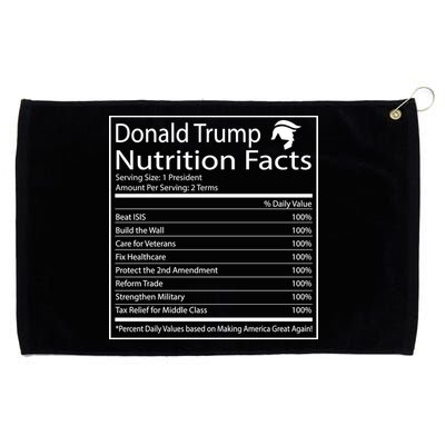 Trump Nutrition Facts Make America Great Grommeted Golf Towel