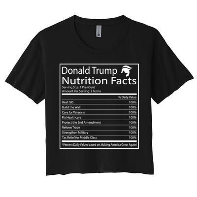 Trump Nutrition Facts Make America Great Women's Crop Top Tee