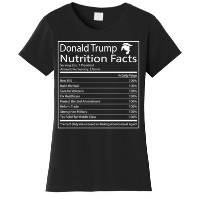 Trump Nutrition Facts Make America Great Women's T-Shirt