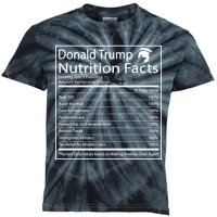 Trump Nutrition Facts Make America Great Kids Tie-Dye T-Shirt