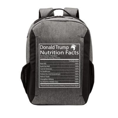 Trump Nutrition Facts Make America Great Vector Backpack