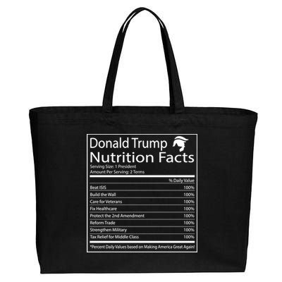 Trump Nutrition Facts Make America Great Cotton Canvas Jumbo Tote