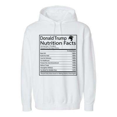 Trump Nutrition Facts Make America Great Garment-Dyed Fleece Hoodie