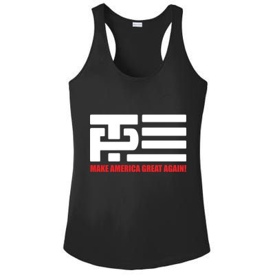 Trump Pence Flag Make America Great Again Ladies PosiCharge Competitor Racerback Tank
