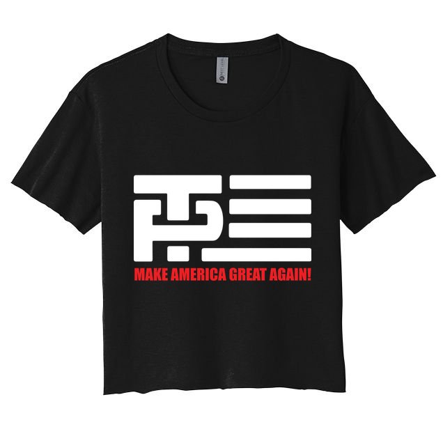 Trump Pence Flag Make America Great Again Crop Top