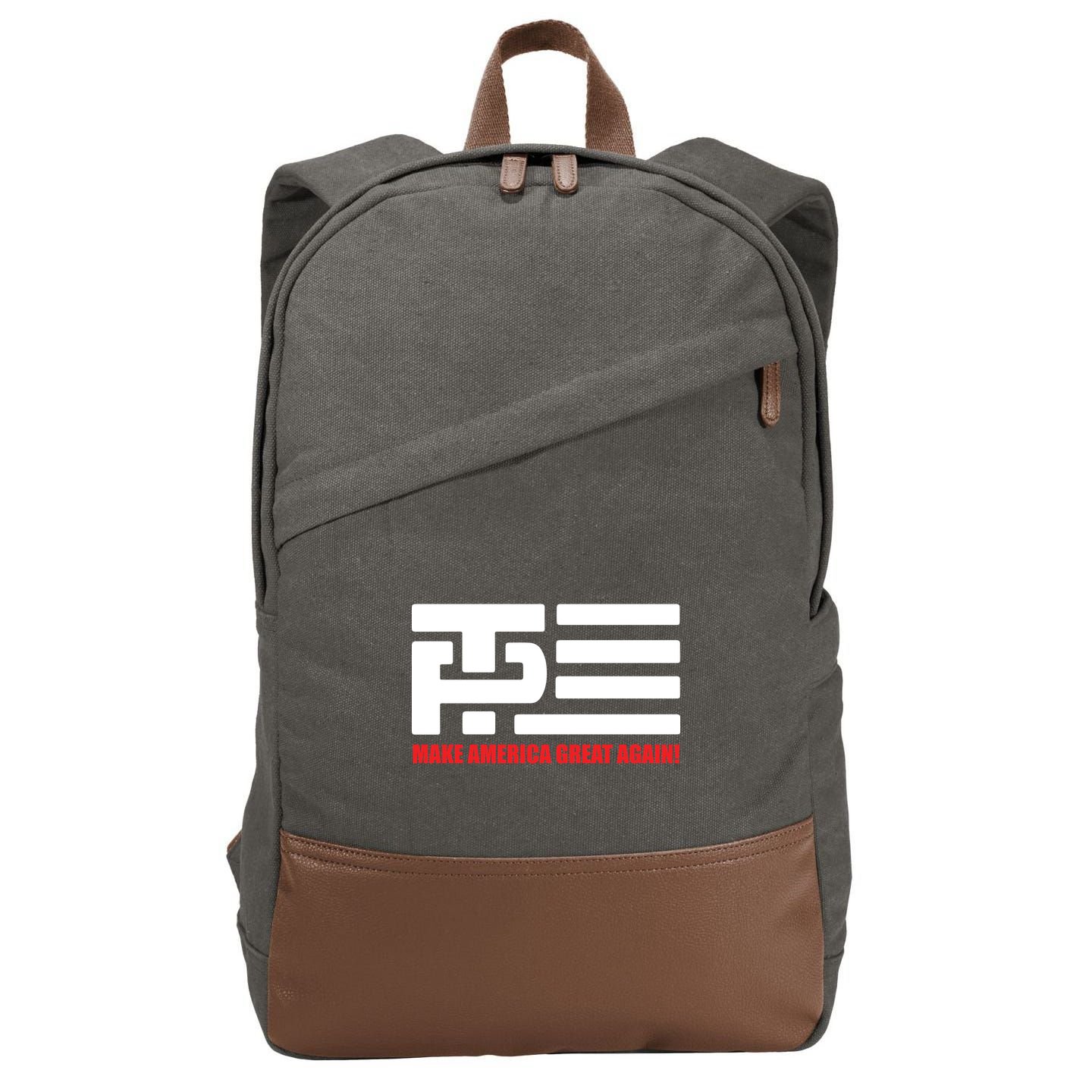 Trump Pence Flag Make America Great Again Cotton Canvas Backpack
