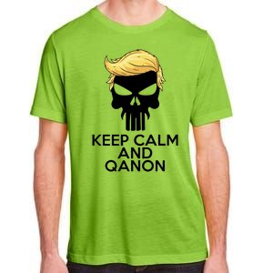 Trump Punisher Skull Keep Calm And Qanon Adult ChromaSoft Performance T-Shirt