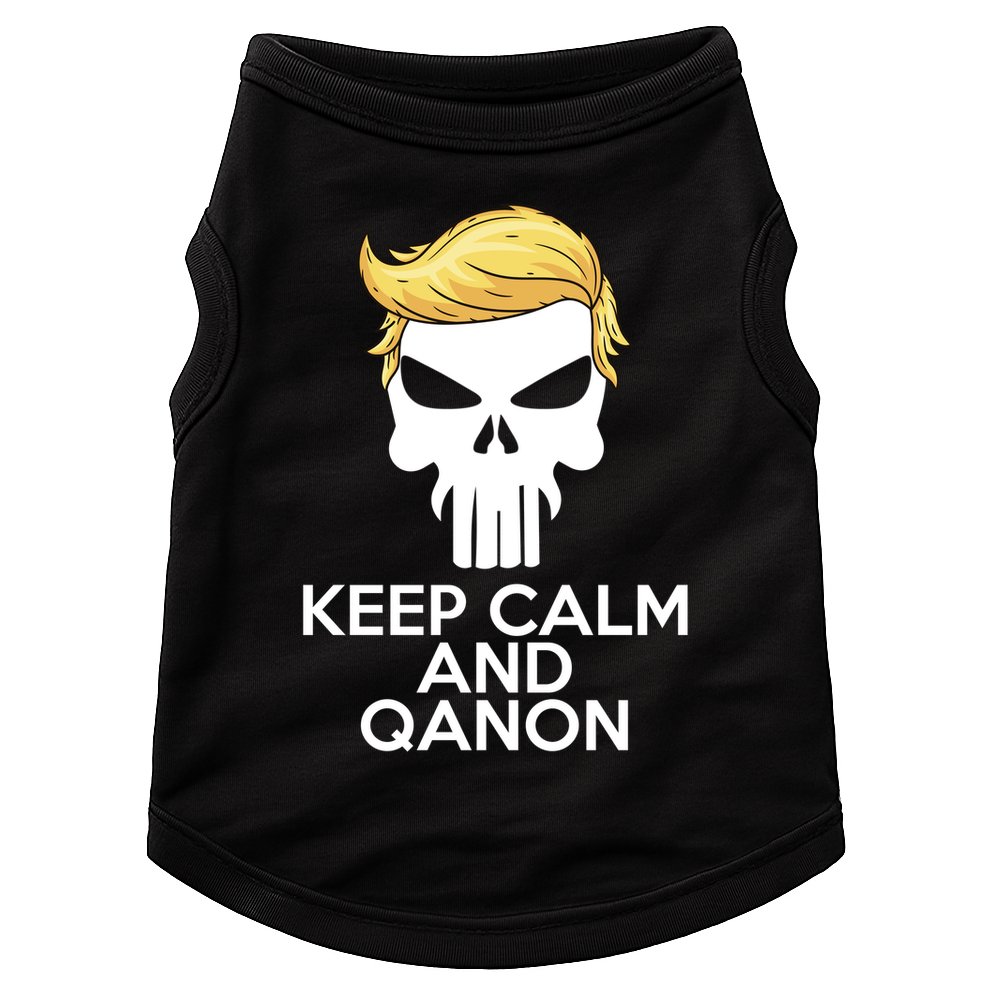 Trump Punisher Skull Keep Calm And Qanon Doggie Tank