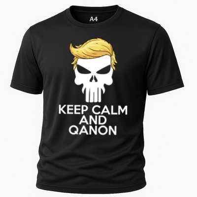 Trump Punisher Skull Keep Calm And Qanon Performance Shirt