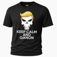 Trump Punisher Skull Keep Calm And Qanon Performance Shirt