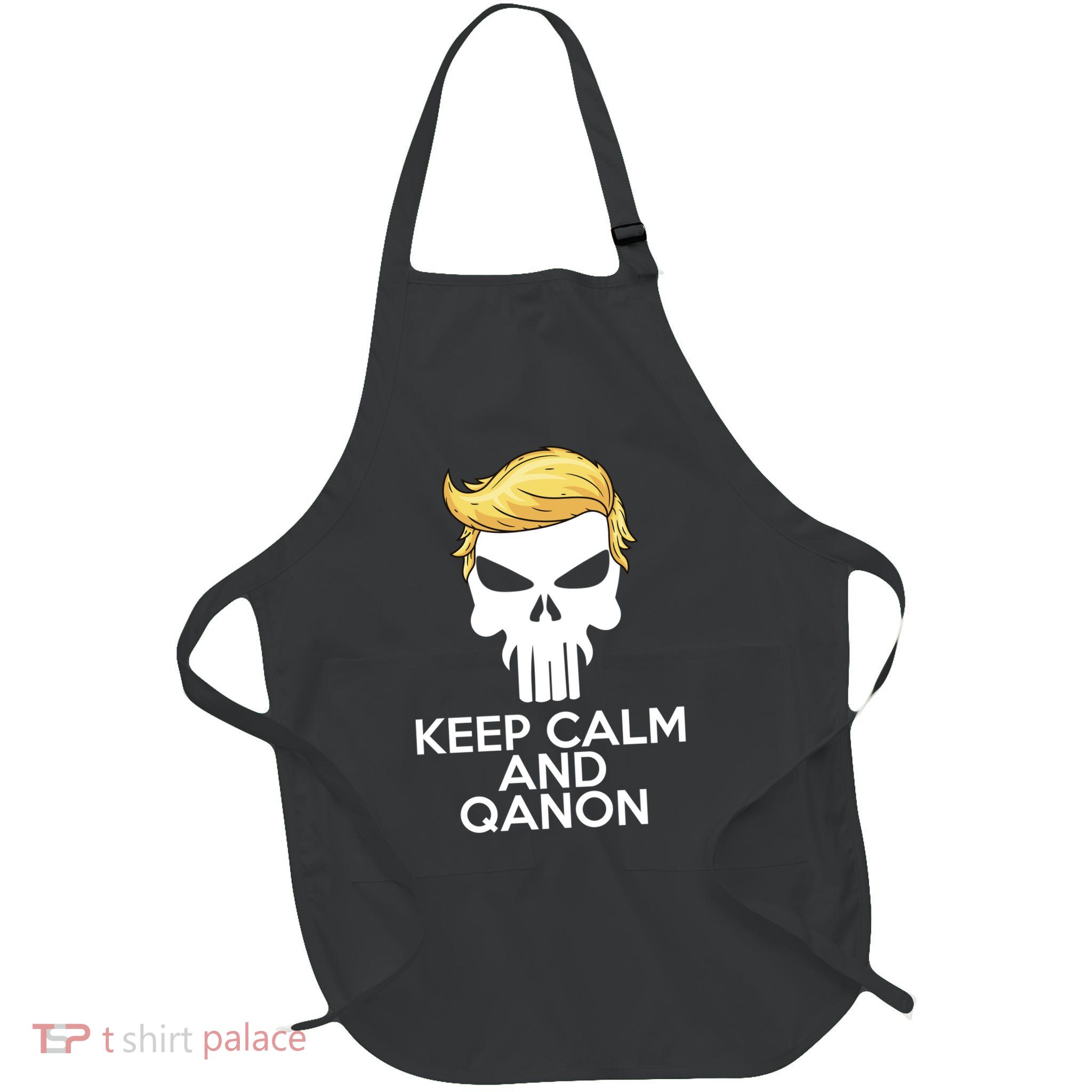 Trump Punisher Skull Keep Calm And Qanon Apron