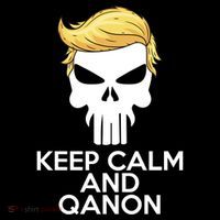 Trump Punisher Skull Keep Calm And Qanon T-Shirt