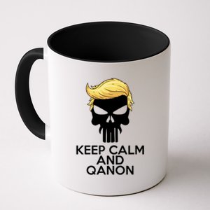 Trump Punisher Skull Keep Calm And Qanon Coffee Mug