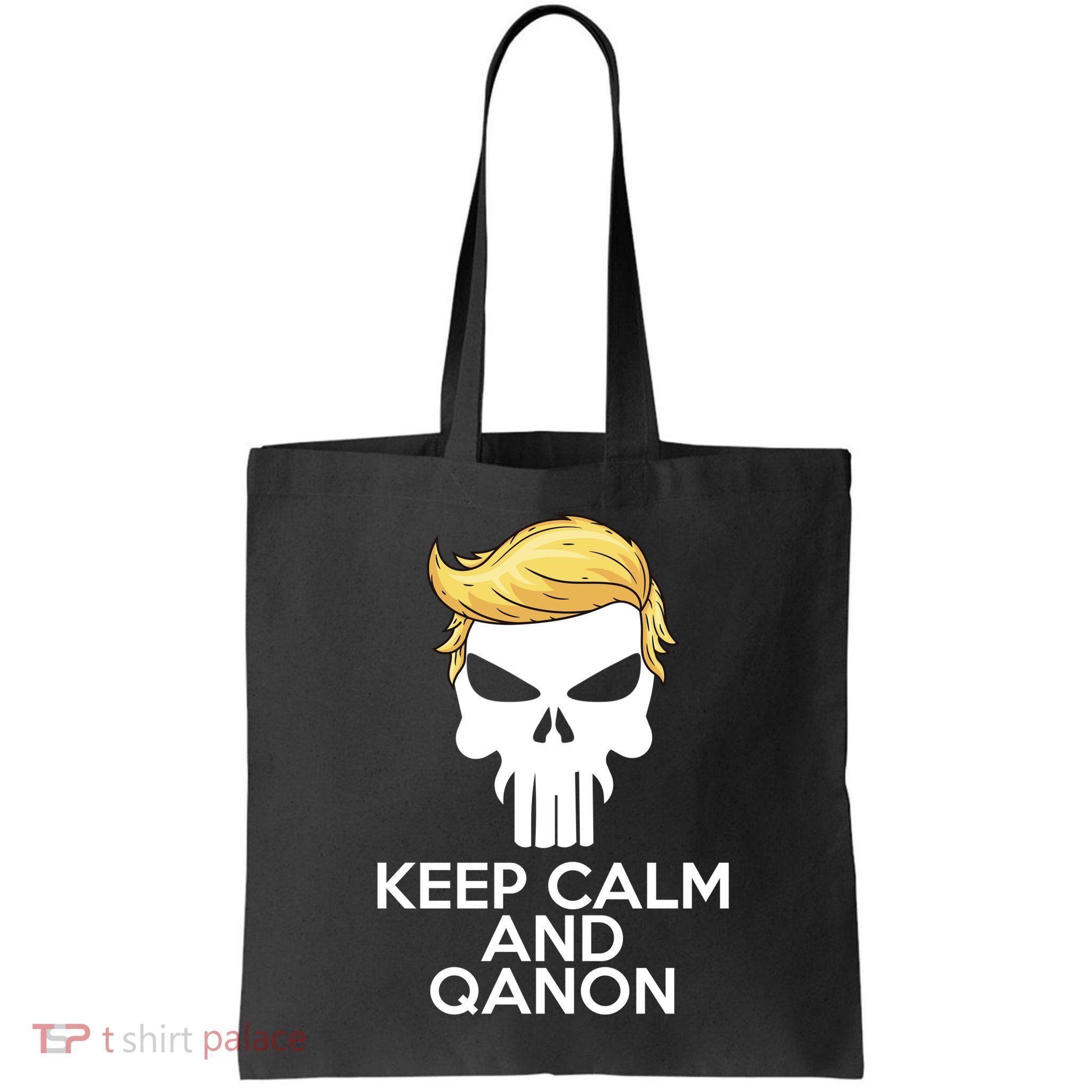 Trump Punisher Skull Keep Calm And Qanon Bag