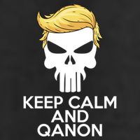 Trump Punisher Skull Keep Calm And Qanon 25L Jumbo Tote
