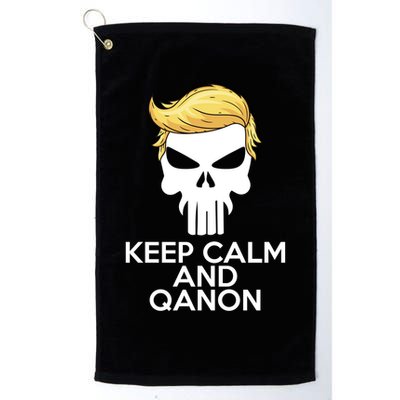 Trump Punisher Skull Keep Calm And Qanon Golf Towel