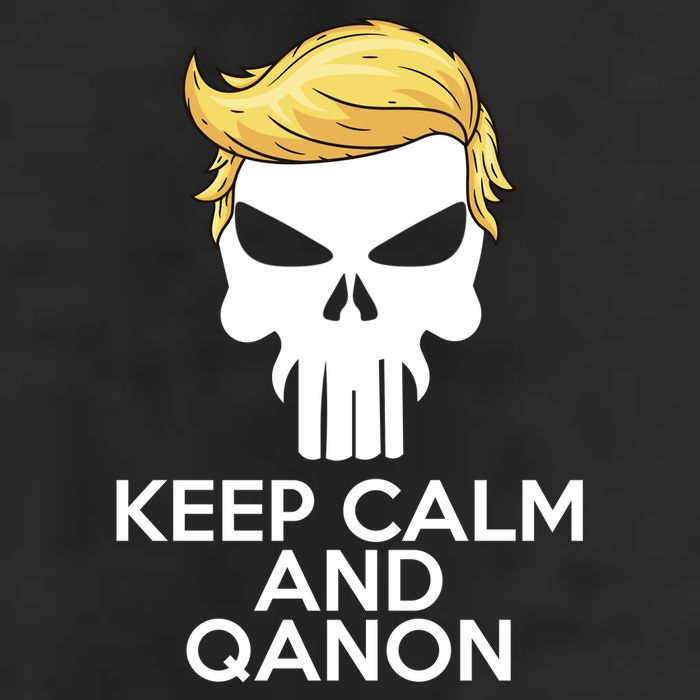 Trump Punisher Skull Keep Calm And Qanon Golf Towel