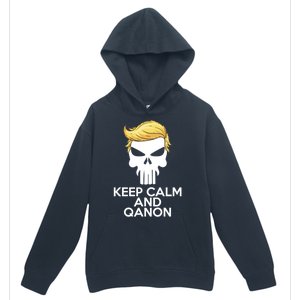 Trump Punisher Skull Keep Calm And Qanon Urban Pullover Hoodie