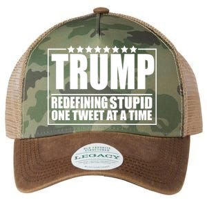 Trump Redefing Stupid One Tweet At A Time Legacy Tie Dye Trucker Hat