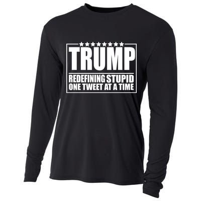 Trump Redefing Stupid One Tweet At A Time Cooling Performance Long Sleeve Crew