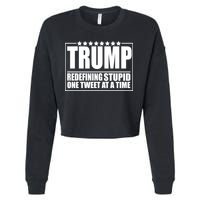 Trump Redefing Stupid One Tweet At A Time Cropped Pullover Crew