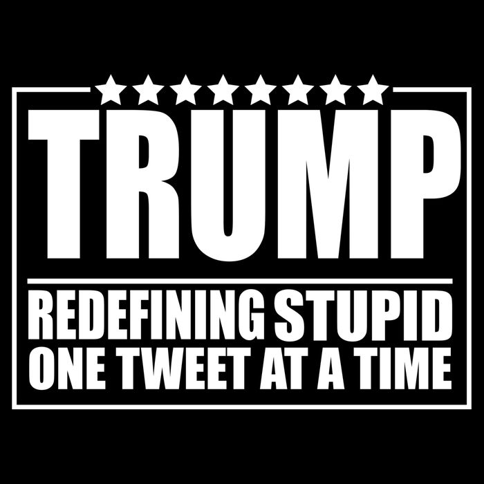 Trump Redefing Stupid One Tweet At A Time Cropped Pullover Crew