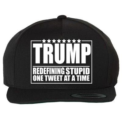 Trump Redefing Stupid One Tweet At A Time Wool Snapback Cap
