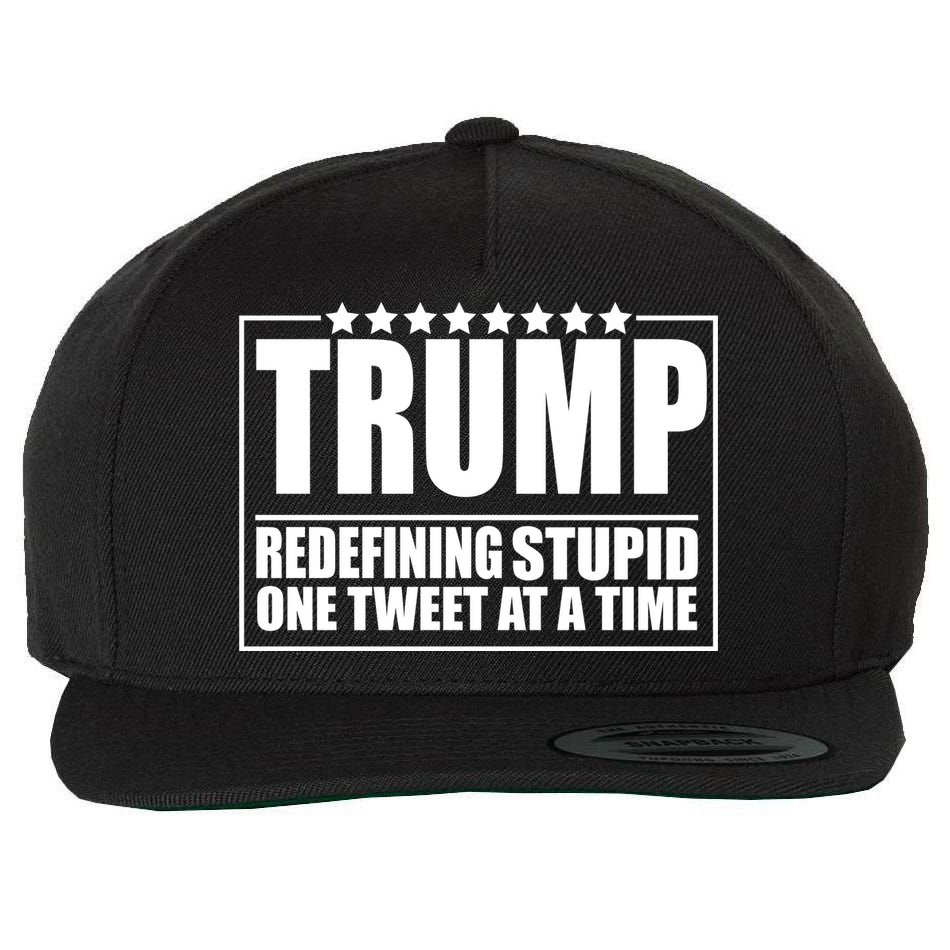 Trump Redefing Stupid One Tweet At A Time Wool Snapback Cap