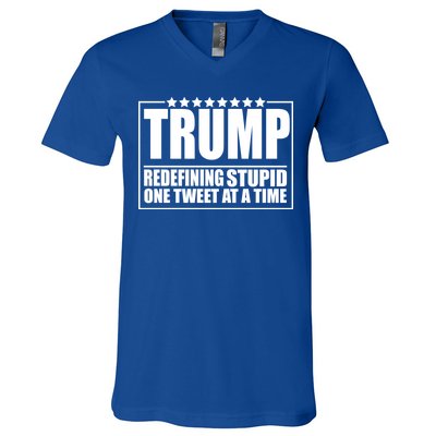 Trump Redefing Stupid One Tweet At A Time V-Neck T-Shirt