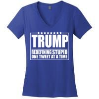 Trump Redefing Stupid One Tweet At A Time Women's V-Neck T-Shirt