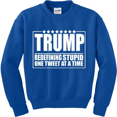 Trump Redefing Stupid One Tweet At A Time Kids Sweatshirt