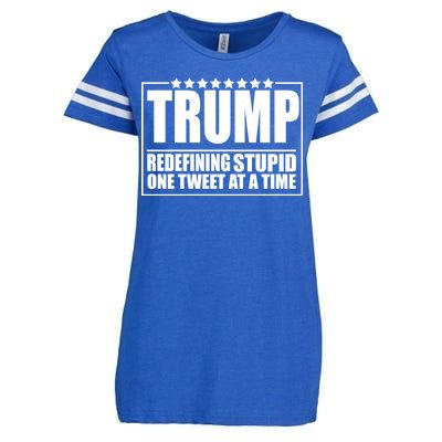 Trump Redefing Stupid One Tweet At A Time Enza Ladies Jersey Football T-Shirt