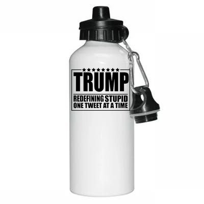 Trump Redefing Stupid One Tweet At A Time Aluminum Water Bottle 