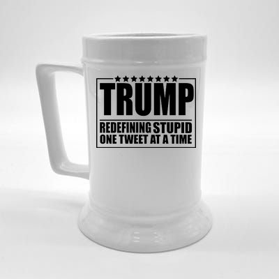 Trump Redefing Stupid One Tweet At A Time Beer Stein