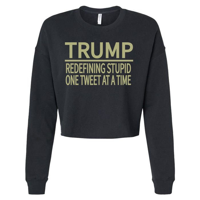 Trump Redefining Stupid Cropped Pullover Crew