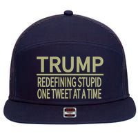 Trump Redefining Stupid 7 Panel Mesh Trucker Snapback Hat