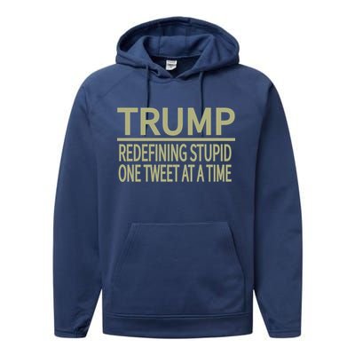 Trump Redefining Stupid Performance Fleece Hoodie