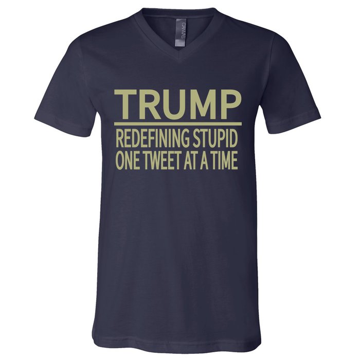 Trump Redefining Stupid V-Neck T-Shirt