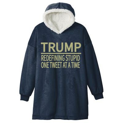 Trump Redefining Stupid Hooded Wearable Blanket