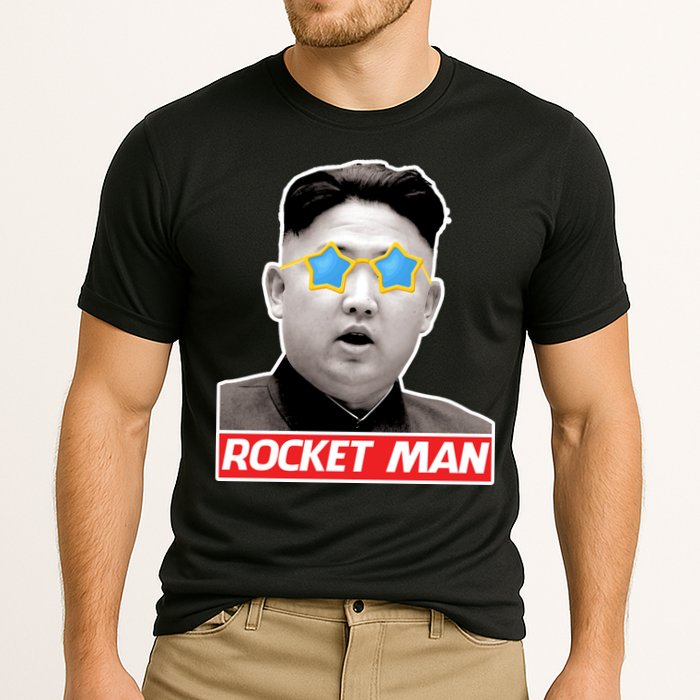 Trump Rocket Man Kim Jong Un Cooling Performance Crew T-Shirt