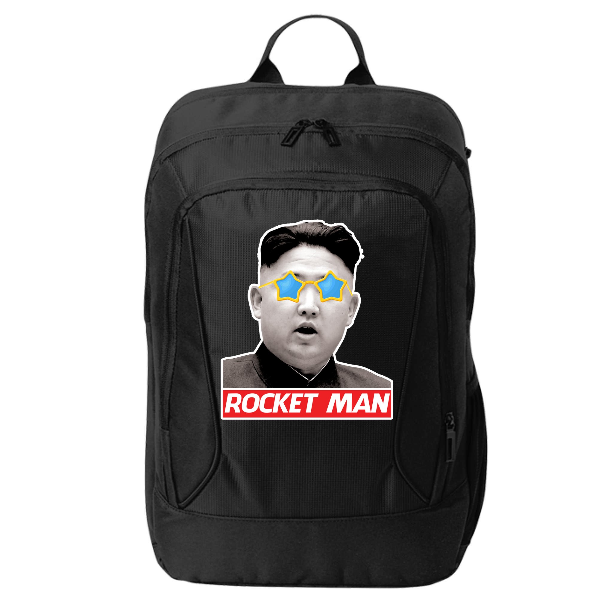 Trump Rocket Man Kim Jong Un City Backpack