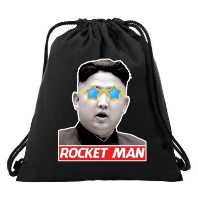 Trump Rocket Man Kim Jong Un Drawstring Bag