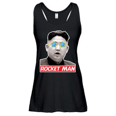 Trump Rocket Man Kim Jong Un Ladies Essential Flowy Tank