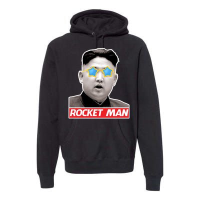 Trump Rocket Man Kim Jong Un Premium Hoodie